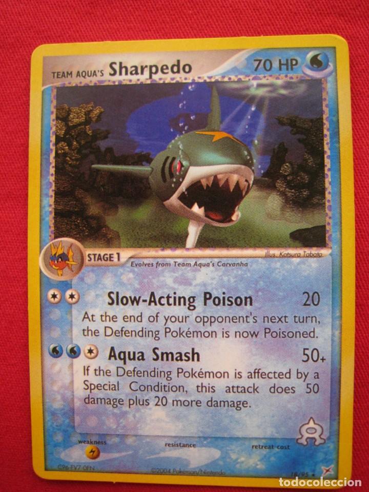 Trading cards: FICHA POKEMON - SHARPEDO - EN INGLES. - Foto 1