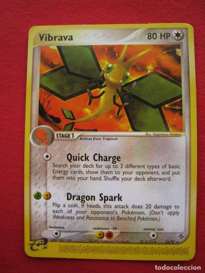 Trading cards: FICHA POKEMON - VIBRAVA - EN INGLES. - Foto 1