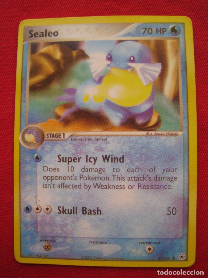 Trading cards: FICHA POKEMON - SEALEO - EN INGLES. - Foto 2