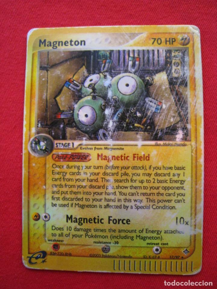 Trading cards: FICHA POKEMON - MAGNETON - EN INGLES. - Foto 1