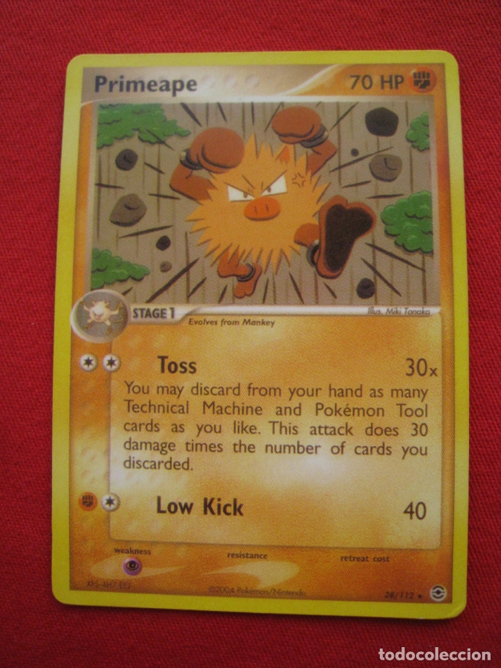Trading cards: FICHA POKEMON - PRIMEAPE - EN INGLES. - Foto 2