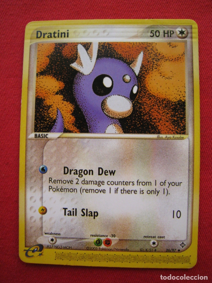 Trading cards: FICHA POKEMON  - DRATINI - EN INGLES. - Foto 2
