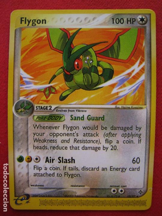 Trading cards: FICHA POKEMON - FLYGON - EN INGLES. - Foto 2