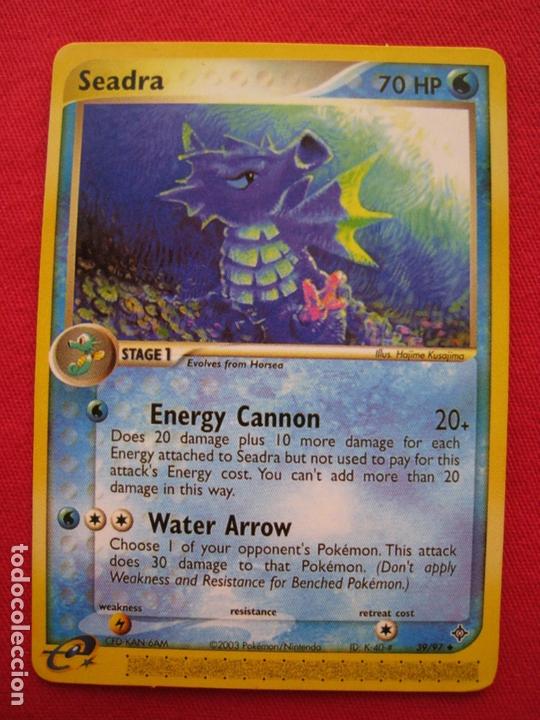 Trading cards: FICHA POKEMON - SEADRA - EN INGLES. - Foto 2