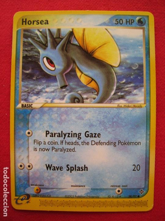Trading cards: FICHA POKEMON - HORSEA - EN INGLES. - Foto 2