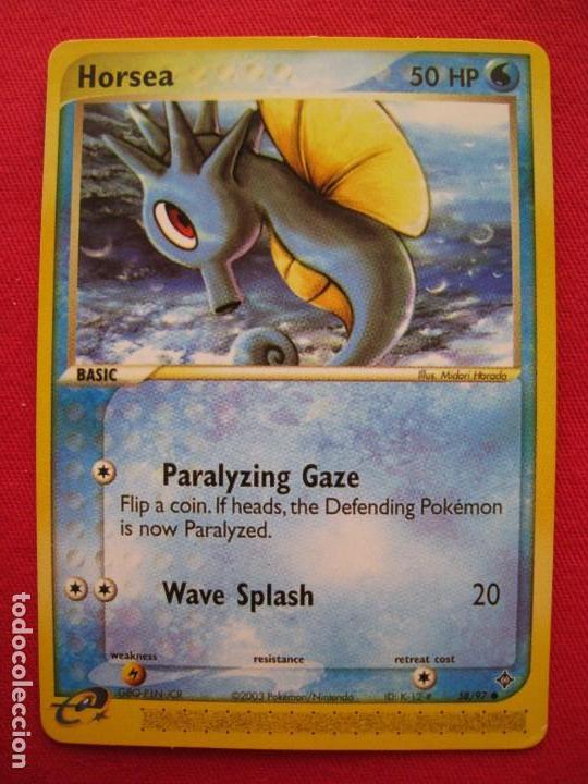 Trading cards: FICHA POKEMON - HORSEA - EN INGLES. - Foto 1
