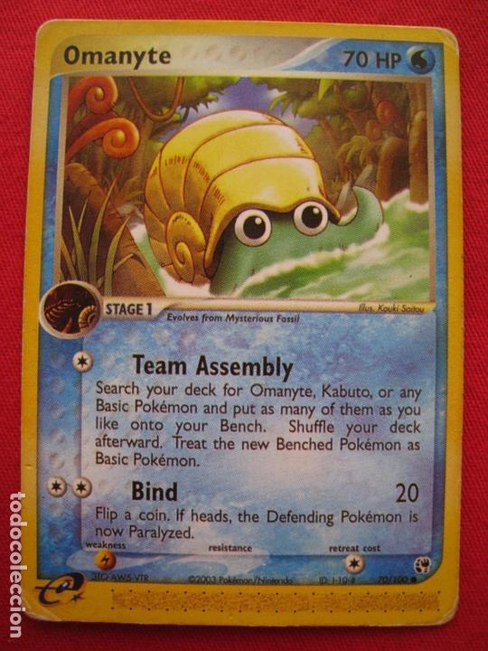 Trading cards: FICHA POKEMON - OMANYTE - EN INGLES. - Foto 2