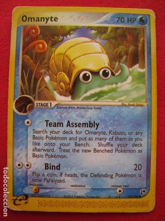 Trading cards: FICHA POKEMON - OMANYTE - EN INGLES. - Foto 1