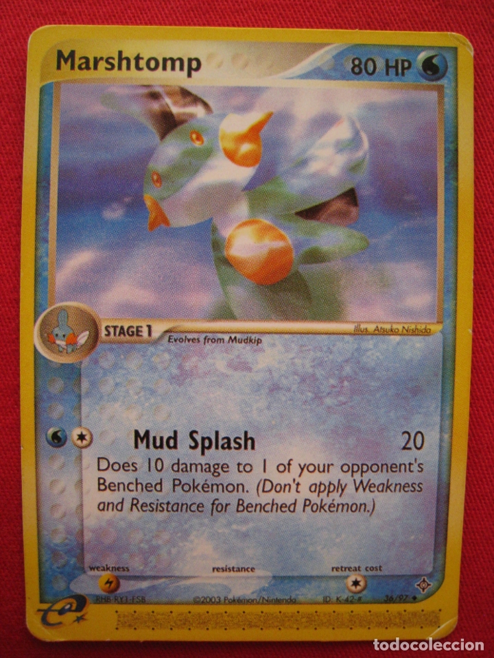 Trading cards: FICHA POKEMON - MARSHTOMP - EN INGLES. - Foto 2