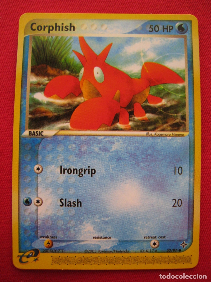 Trading cards: FICHA POKEMON - CORPHISH - EN INGLES. - Foto 2