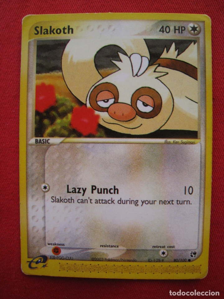 Trading cards: FICHA POKEMON - SLAKOTH - EN INGLES. - Foto 2