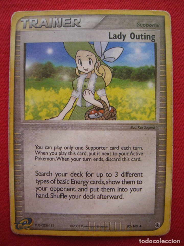 Trading cards: FICHA POKEMON TRAINER SUPPORTER - LADY OUTING - EN INGLES. - Foto 2