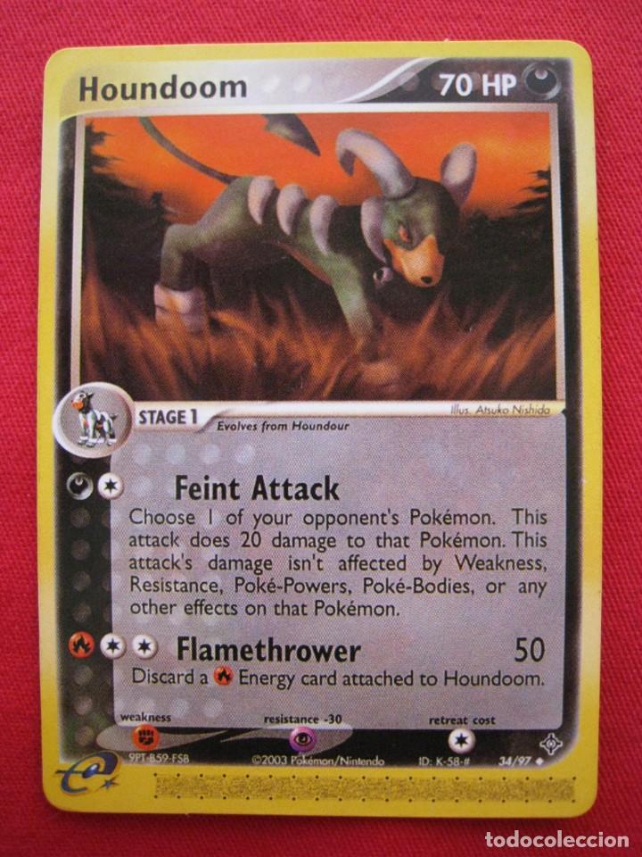 Trading cards: FICHA POKEMON - HOUNDOOM - EN INGLES. - Foto 1