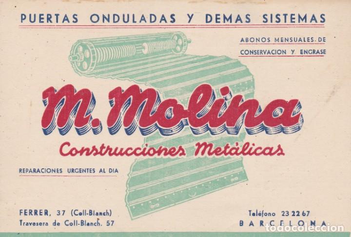 Trading Cards: M. Molina construcciones Met&aacute;licas Barcelona