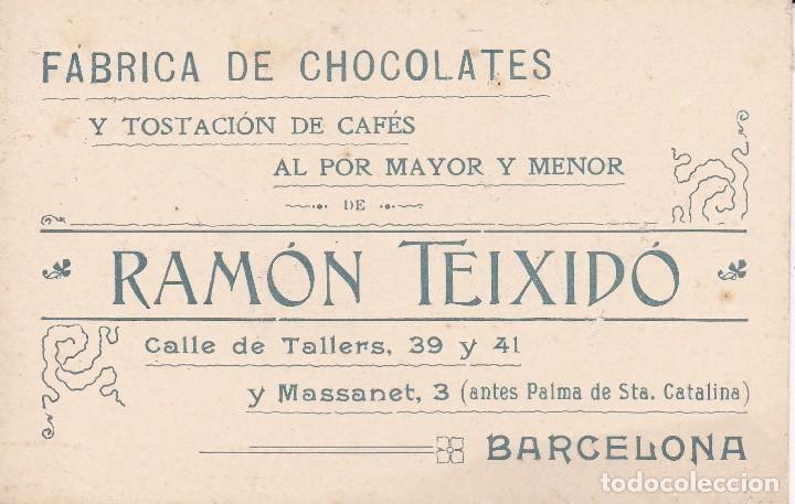 Trading cards: F&aacute;brica de Chocolates Ram&oacute;n Teixido Barcelona