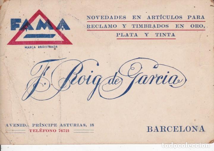Trading cards: F. Roig de Garce&iacute;a Barcelona