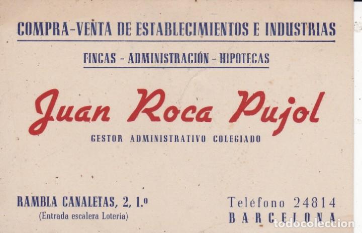 Trading Cards: Compra Venta de establecimientos e industrias Juan Roca Pujol Barcelona