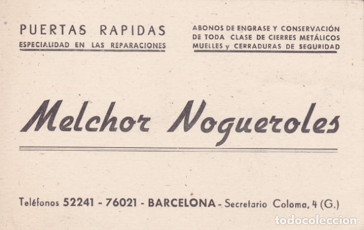 Trading cards: Puertas rapidas Melchor Nogueroles Barcelona