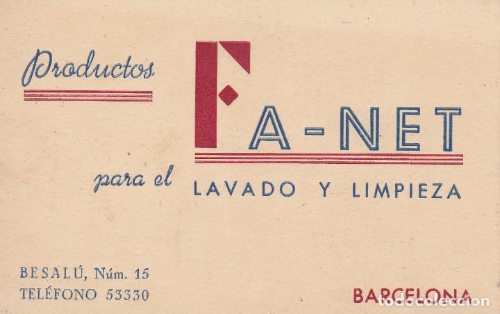Trading cards: Productos Fa - Net Lavada y Limpieza Barcelona