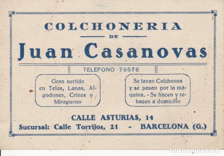 Trading cards: Colchoneria Juan Casanovas Barcelona