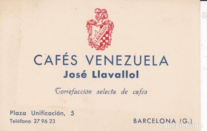 Trading cards: Caf&eacute;s Venezuela Jos&eacute; Llavallol torrefacci&oacute;n selecto de caf&eacute;s Barcelona