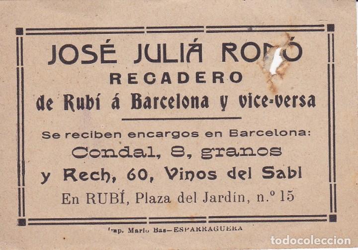 Trading cards: tarjeta Jos&eacute; Juli&aacute; Rod&oacute; Recadero Rub&iacute; y Barcelona