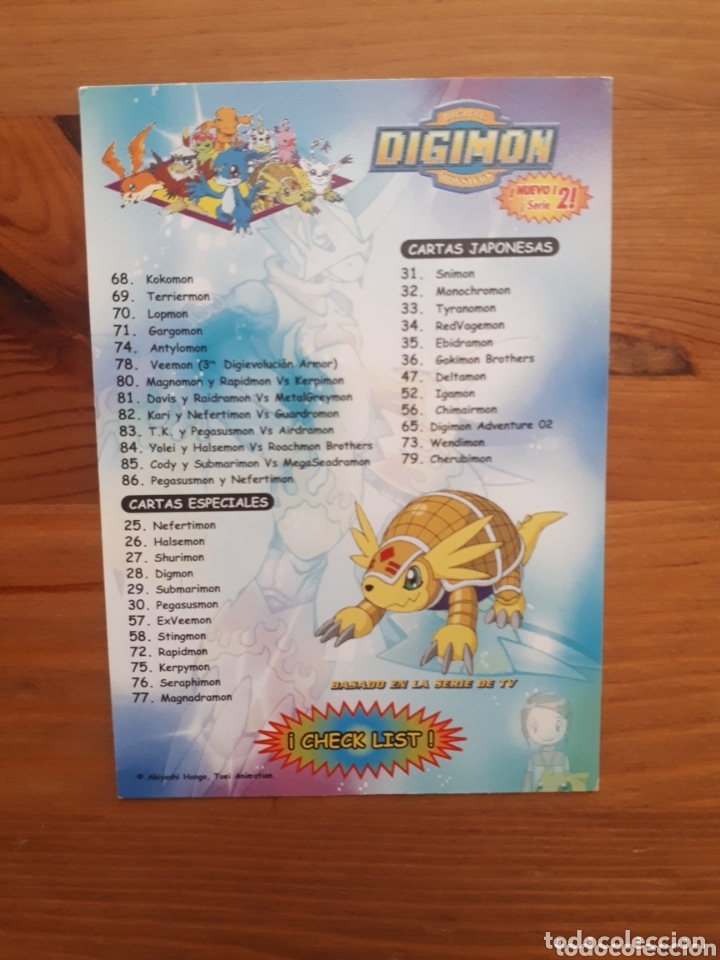 Trading cards: Cromo Digimon carta check list - Foto 1