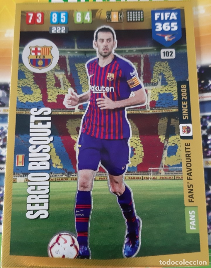 Sticker 87 a/b Panini FIFA365 2019 FC Barcelona Sergio Busquets 