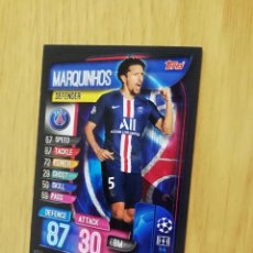 Trading Cards: TRADING CARD.. CARDS.. UEFA CHAMPIONS LEAGUE 2019 /20.. MARQUINHOS.. PSG...