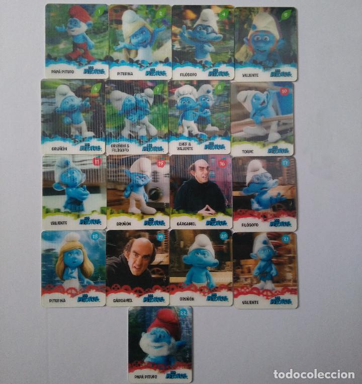 Trading Cards: 0,6&euro; unidad** pitufos supermercados arbol holograma lenticular smurfs pelicula peyo 2011 cartas card