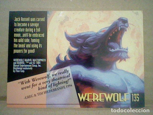 Trading cards: MARVEL MASTERPIECE TRADING CARD  N&ordm; 135 WEREWOLF - Foto 2