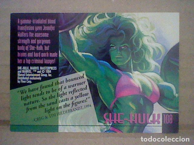 Trading cards: MARVEL MASTERPIECE TRADING CARD N&ordm; 108 SHE HULK - Foto 2