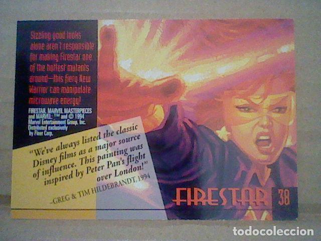 Trading cards: MARVEL MASTERPIECE TRADING CARD N&ordm; 38 FIRESTAR - Foto 2