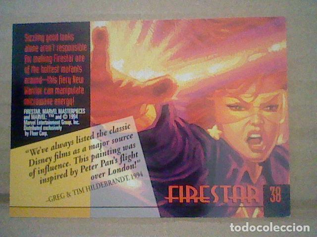 Trading cards: MARVEL MASTERPIECE TRADING CARD N&ordm; 38 FIRESTAR * - Foto 2