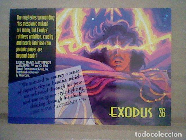 Trading cards: MARVEL MASTERPIECE TRADING CARD N&ordm; 36 EXODUS - Foto 2
