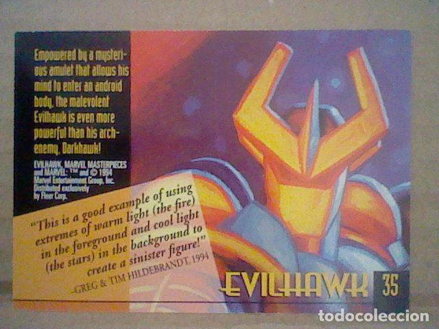 Trading cards: MARVEL MASTERPIECE TRADING CARD N&ordm; 35 EVILHAWK - Foto 2