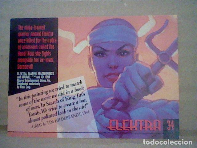 Trading cards: MARVEL MASTERPIECE TRADING CARD N&ordm; 34 ELEKTRA ** - Foto 2
