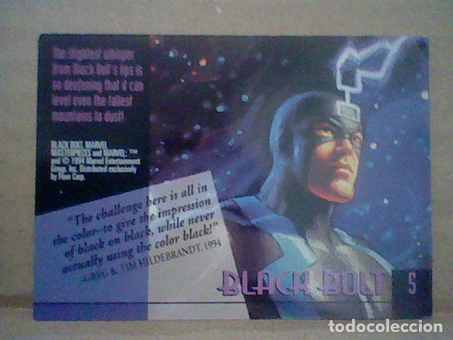 Trading cards: MARVEL MASTERPIECE TRADING CARD N&ordm; 30 BLACK BOLT - Foto 2