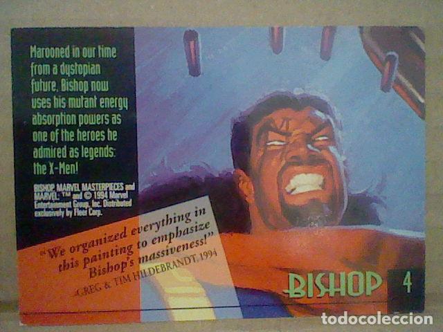 Trading cards: MARVEL MASTERPIECE TRADING CARD N&ordm; 4 BISHOP - Foto 2