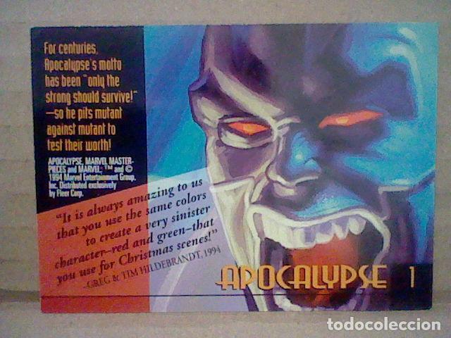 Trading cards: MARVEL MASTERPIECE TRADING CARD N&ordm; 1 APOCALYPSE - Foto 2