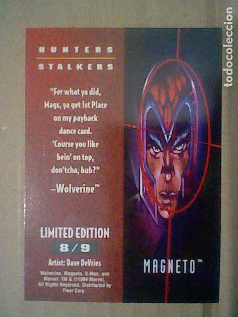Trading cards: 95 FLEER MARVEL LIMITED EDITION MAGNETO ULTRA - Foto 2