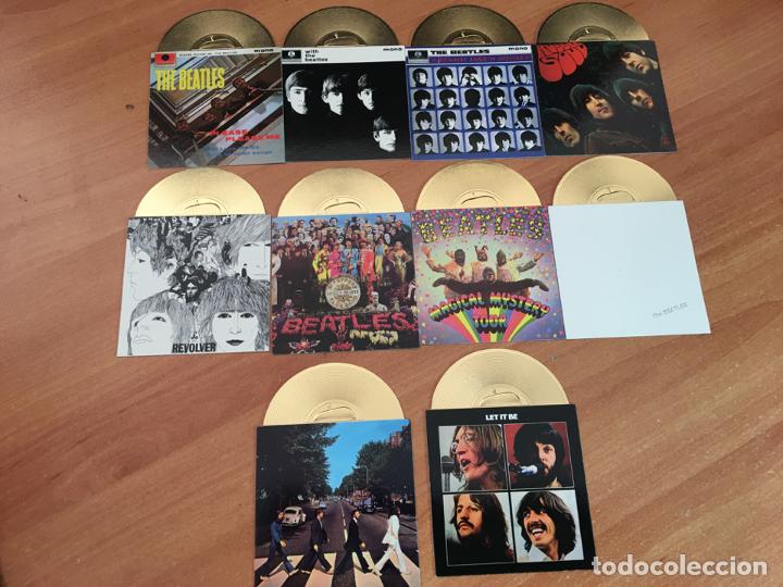 Trading Cards: LOTE 10 TRADING CARDS BEATLES DISCOS ORO (CRIP7)