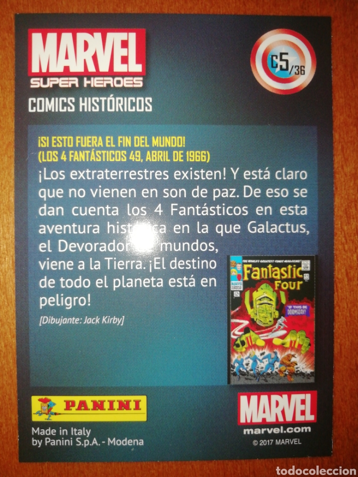 Trading cards: Marvel super heroes 2017 c-5/36 panini - Foto 2