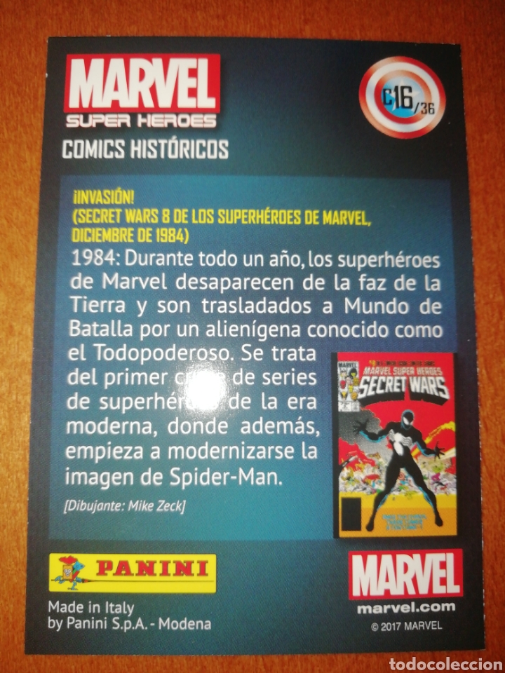 Trading cards: Marvel super heroes 2017 c-16/36 panini - Foto 2