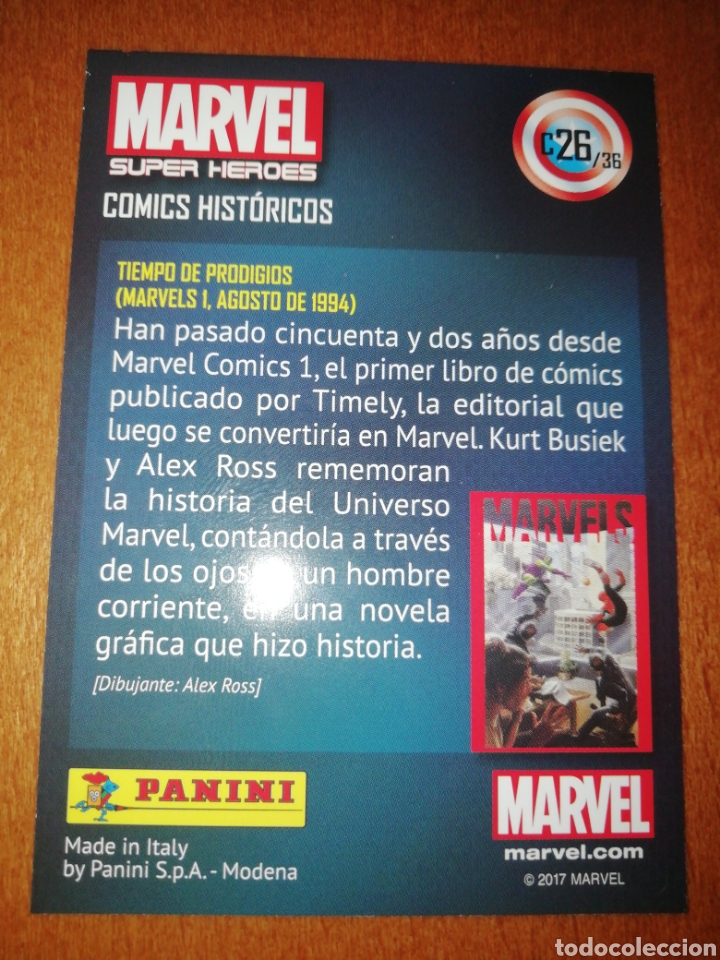 Trading cards: Marvel super heroes 2017 c-26/36 panini - Foto 2