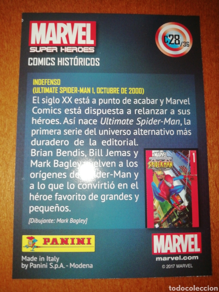 Trading cards: Marvel super heroes 2017 c-28/36 panini - Foto 2