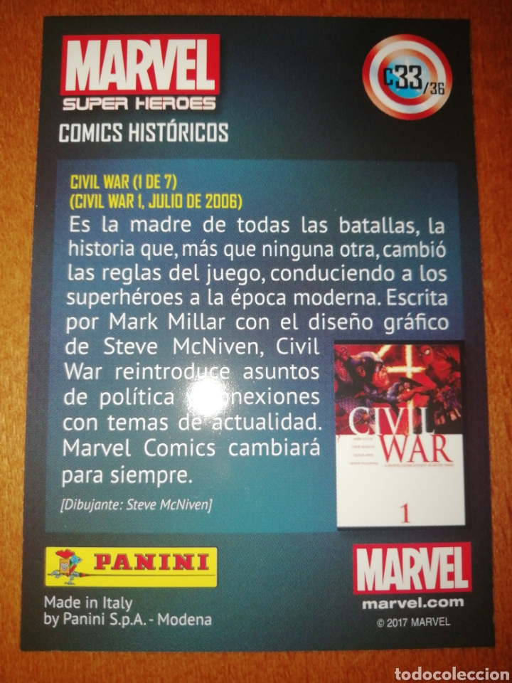 Trading cards: Marvel super heroes 2017 c-33/36 panini - Foto 2