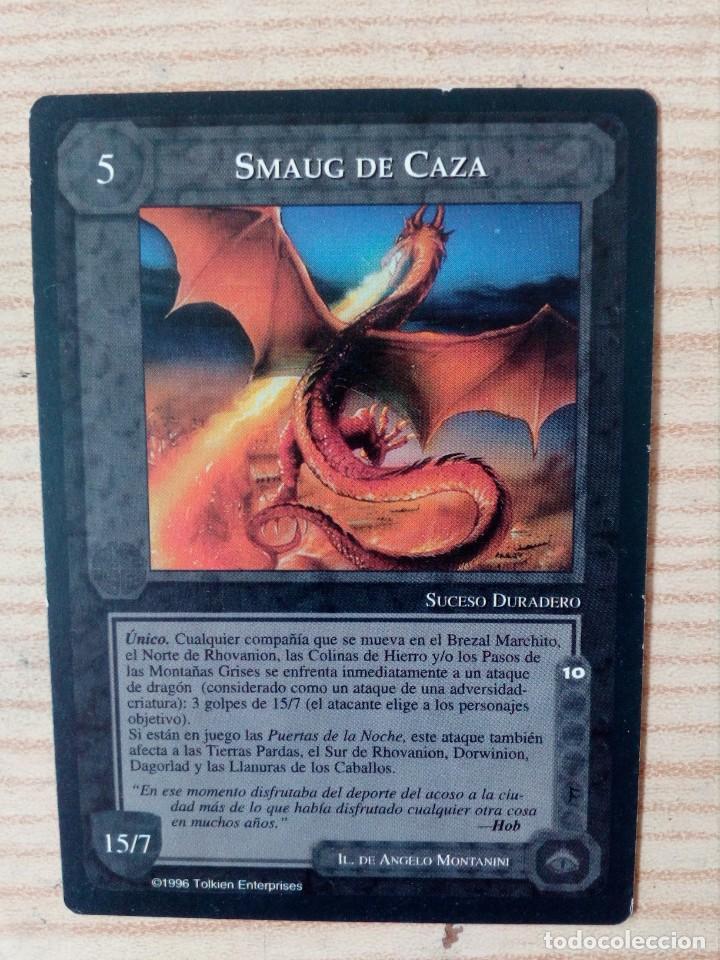 Trading cards: Carta Trading Card Smaug De Caza - El Se&ntilde;or De Los Anillos
