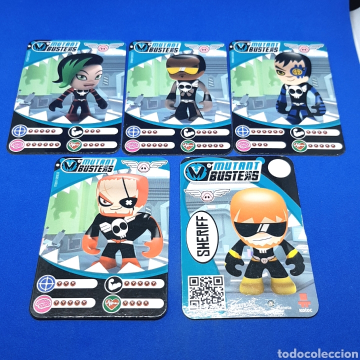 Sammelkarten: (C-32) 5 CARTAS PLASTIFICADAS. MUTANT BUSTERS
