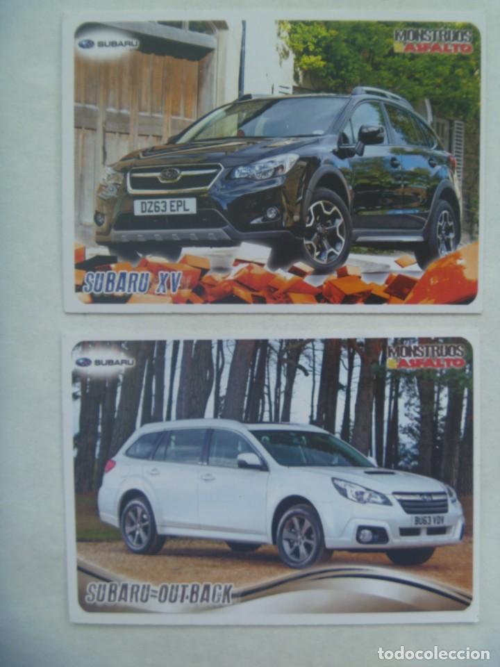 Trading Cards: LOTE DE 2 TRADING CARDS COLECCION MONSTRUOS DEL ASFALTO : COCHES SUBARU